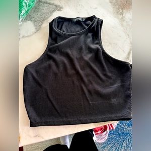 Boohoo black crop topNWOT